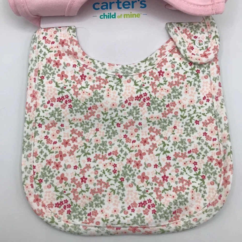 Carter's Child of Mine 3 Pack Water Resistant Snap Clasp Bibs NWT